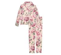 YAMAMAY - Pigiama Aperto Lungo, Donna, Multicolore