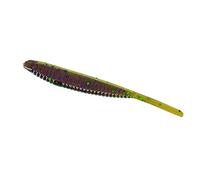 Yamamoto 9,5 cm Shad Form - Esche da pesca realistiche in plastica morbida, 10 pezzi, zucca verde con grande verde e viola grande