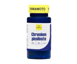 YAMAMOTO NUTRITION, Chronium PICOLINATE, 100 Compresse, Integratore Alimentare con 200 MG di Cromo Picolinato, Aiuta il Mantenimento del Livello di Glucosio nel Sangue