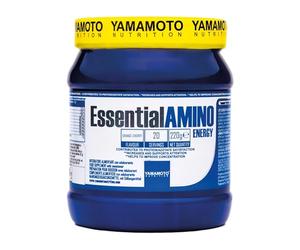 YAMAMOTO NUTRITION Essential AMINO ENERGY 220 gr, Integratore di Amminoacidi Essenziali EAA e BCAA 2:1:1, Pre-Workout con Caffeina per la Massima Energia, Gusto Arancia e Ciliegia