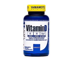 YAMAMOTO Nutrition, Vitamin D 90 Capsule, Integratore Alimentare con Vitamina D, Aiuta l'Organismo ad Assorbire Calcio e Fosforo, 25 mcg per Capsula
