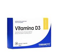 YAMAMOTO Nutrition, Vitamin D3 30 Capsule, Integratore Alimentare con Vitamina D3, Aiuta l'Organismo ad Assorbire Calcio e Fosforo, 50 mcg per Capsula