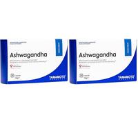 YAMAMOTO RESEARCH Ashwagandha 30 capsule, integratore con estratto secco di ashwaganda, per il rilassamento ed il benessere mentale e per contrastare lo stress psico-fisico (Confezione da 2)