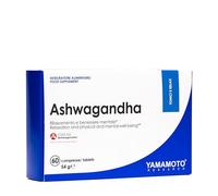 YAMAMOTO RESEARCH Ashwagandha 60 compresse, integratore con estratto secco di ashwaganda, per il rilassamento ed il benessere mentale e per contrastare lo stress psico-fisico