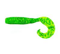 YAMAMOTO Single Tail Grub 10,2 cm, Chartreuse con Grafico Grande e Verde
