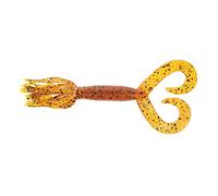 Yamamoto Yamamoto Double Tail Hula Grub 10,2 cm, zucca w/grande nero, piccolo verde