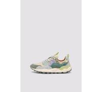 FLOWER MOUNTAIN Sneaker YAMANO 3 W - Animalier Taupe/Green Bottle (Verde, Sistema Taglie Calzature EU, Adulto, Donna, Numero, Media, 37)