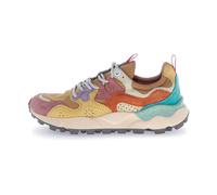 YAMANO 3 WOMAN Sneakers in suede e tessuto tecnico - Beige-Rosa-Arancione