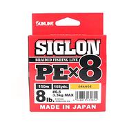 SUNLINE SIGLON PE X8 150m.165y Otto Braided Fishing Line Alta Visibilità Arancio