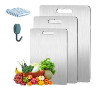 Yamato Cutting Board,Yamato Pure Titanium Cutting Board for Kitchen, Double-Sided Food Grade Meat Cutting Board with Scratch-Resistant Knife-Friendly Surface (M: 34 * 23cm)