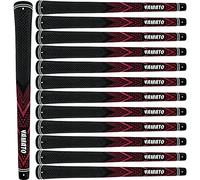 Yamato Innovative impugnature da golf, confezione da 13 impugnature per mazze da golf di medie dimensioni/standard, controllo solido per tutte le stagioni e impugnature(media, rosso)