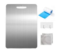 Yamato Tagliere in Titanio per Cucina Taima - Definitivo Tagliere in Acciaio Inossidabile (S: 24 x 15 cm)