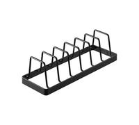 Yamazaki 1376 TOWER Portapiatti, nero,Acciaio, minimalistisch, 11 x 32 x 9 cm (L x L x A)