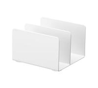 YAMAZAKI 1949 TOWER Organizzatore per scaffali, bianco, Acciaio, minimalista, 8x7.5x5 cm