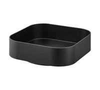 Yamazaki 2199 TOWER Rotating Storage Tray, black, ABS Resin/Silicone, 20 x 20 x 6.3 cm