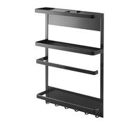 Yamazaki 2745 TOWER Magnetic Rack, black, Steel, 24.5 x 6.5 x 34 cm