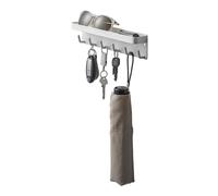 Yamazaki Hooks Ganci, Acciaio, Bianco, 25x5x6 cm