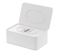 YAMAZAKI 3255 Smart Wet Tissue Case, White, ABS Resin/Polyethylene, 19 x 12 x 7.5 cm