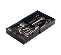 Yamazaki Tower Extended&Slide Portaposate, Acciaio, Nero, Taglia Unica