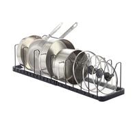 YAMAZAKI Torre Supporto per padelle, Plastica Lega di Acciaio, Nero