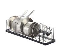 YAMAZAKI Torre Supporto per padelle, Plastica Lega di Acciaio, Nero