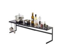 YAMAZAKI home - Scaffale da cucina, espandibile per la casa, taglia unica, colore: Nero