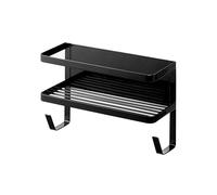 Yamazaki 4769 TOWER Supporto Magnetico per Lavanderia, nero,Acciaio/Magnete/Silicone, minimalistisch, 12 x 28 x 18,5 cm (L x L x A)