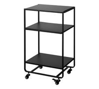 YAMAZAKI 4919 TOWER 3Tiered Wagon with Handle, black, Steel, 38 x 49 x 81.5 cm