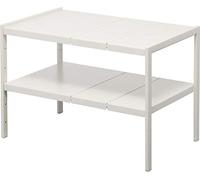Yamazaki 4948 TOWER 2~Tiered Extendable Organizer, white, Steel, 50~85 x 30 x 35 cm