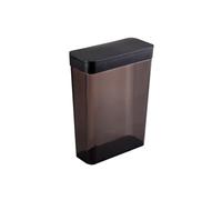 Yamazaki 4953 TOWER Food Container, black, Polystyrene/Polyethylene, 18.7 x 8.5 x 24.5 cm