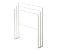 Yamazaki Home Portasciugamani bianco in metallo autoportante, 70 x 81 x 14 cm