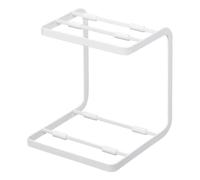 Yamazaki 5154 TOWER Supporto per pentole, bianco, Acciaio, minimalista, 20.5 x 21 x 22.5 cm