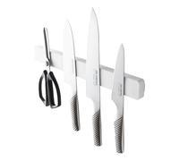 Yamazaki 5201 TOWER Portacoltelli magnetico, bianco, Resina ABS/Magnete/Silicone, minimalista, 35x1.7x4 cm