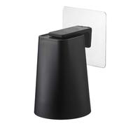 YAMAZAKI Tower Klebehaken mit Becher Coppa Magnete Gancio Adesivo: Resina ABS/Silicone/policarbonato/Pet/Poliuretano Design Minimalista, Nero, 7 x 7 x 9,5 (Tumbler) cm (LxBxH)