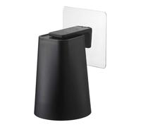 Yamazaki 5488 TOWER Film Hook Holder with Cup, black, TUMBLER : ABS Resin/Magnet FILMHOOK : ABS Resin/Silicone/Polycarbonate/PET/Polyurethane Steel, 7 x 7 x 9.5 (tumbler) cm