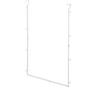 YAMAZAKI 5678 Smart 2Tiered Extendable Closet Rack, White, Steel, 5696 x 5.5 x 100 cm