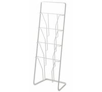 Yamazaki 6512 Tower Magazine Rack with 4 Pockets, White, Steel, 25 x 18 x 71 cm