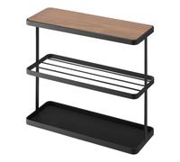 YAMAZAKI 6707 TOWER Side Table, black, Steel/Wood, 48 x 18 x 44 cm