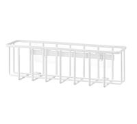 YAMAZAKI 6913 TOWER Film Hook MultiUse Basket L, white, Steel/Silicone/Polycarbonate/PET/Polyurethane, 30.5 x 8.5 x 10 cm