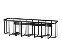 YAMAZAKI 6914 TOWER Film Hook MultiUse Basket L, black, Steel/Silicone/Polycarbonate/PET/Polyurethane, 30.5 x 8.5 x 10 cm