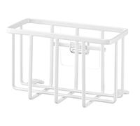 YAMAZAKI 6915 TOWER Film Hook MultiUse Basket S, white, Steel/Silicone/Polycarbonate/PET/Polyurethane, 15.5 x 8.5 x 10 cm
