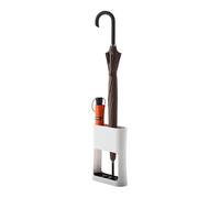 YAMAZAKI 6979 OVAL Umbrella Stand, white, ABS Resin/Steel, 20.8 x 7.6 x 28 cm