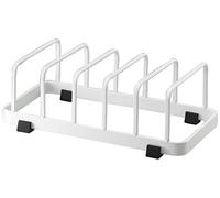 YAMAZAKI home KT-TW T WH Supporto per Piatti, Corpo: Acciaio (placcatura Monocromatica + verniciatura a Polvere), Bianco, 約W22×D11×H7cm