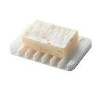 YAMAZAKI Self-Draining Soap Tray Vassoio portasapone, Silicone, Bianco, Taglia Unica