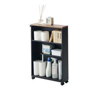 YAMAZAKI home Tower Carrellino Bagno, Acciaio, Nero, Taglia Unica