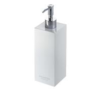 YAMAZAKI Home Dispenser per shampoo per doccia, bottiglia a pompa per gel, plastica ABS, acciaio inossidabile, acciaio legato e resina, bianco, taglia unica