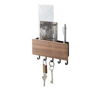 YAMAZAKI home Rin - Portachiavi magnetico con vassoio Marrone