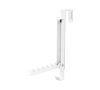 Yamazaki Home Smart Appendiabiti da Porta, Appendiabiti Pieghevole, per Ingresso o Armadio da Camera da Letto - 2 Ganci - Acciaio