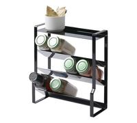 Yamazaki Home Tower - Portaspezie sottile a 4 ripiani, grande capacità, ripiani angolati, ripiano superiore piatto, ideale per piani di lavoro e piani cottura, in acciaio
