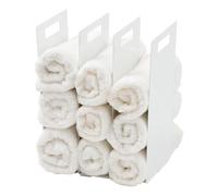 Yamazaki Home Tower White Interlocking Towel Organizer (Set of 2)